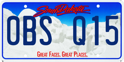 SD license plate 0BSQ15