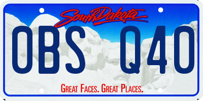 SD license plate 0BSQ40