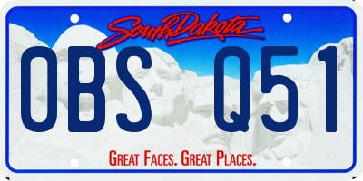 SD license plate 0BSQ51
