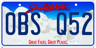 SD license plate 0BSQ52