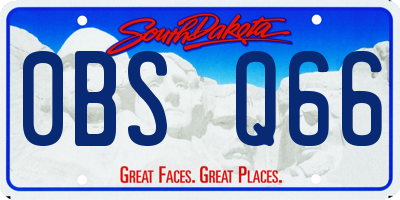 SD license plate 0BSQ66