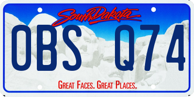 SD license plate 0BSQ74
