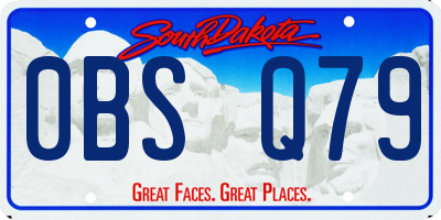 SD license plate 0BSQ79