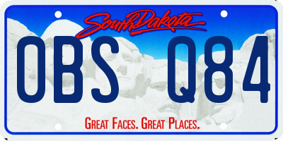 SD license plate 0BSQ84