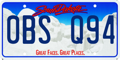 SD license plate 0BSQ94