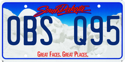 SD license plate 0BSQ95