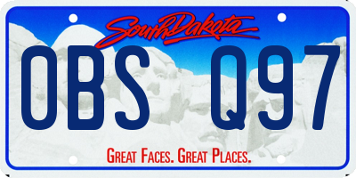 SD license plate 0BSQ97