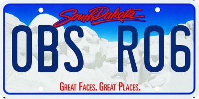 SD license plate 0BSR06