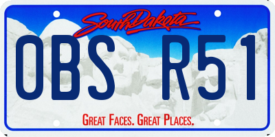 SD license plate 0BSR51