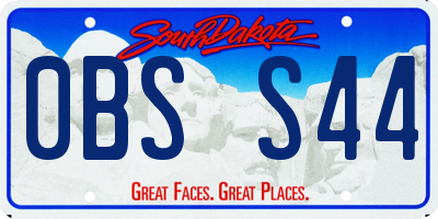 SD license plate 0BSS44