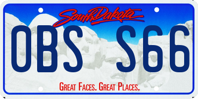 SD license plate 0BSS66