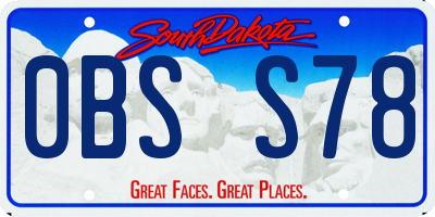 SD license plate 0BSS78