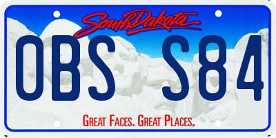 SD license plate 0BSS84