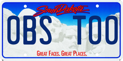 SD license plate 0BST00