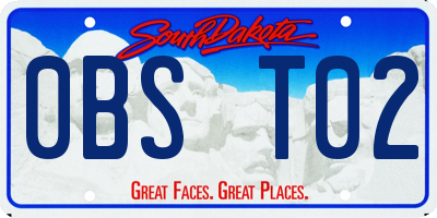 SD license plate 0BST02