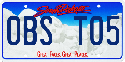 SD license plate 0BST05