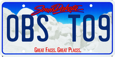 SD license plate 0BST09