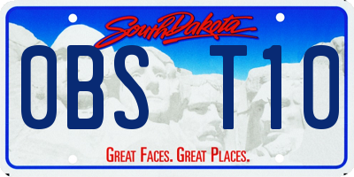 SD license plate 0BST10