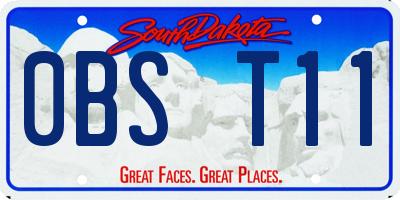 SD license plate 0BST11
