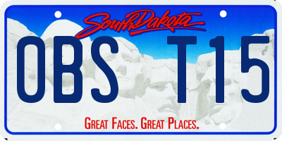 SD license plate 0BST15