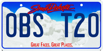 SD license plate 0BST20