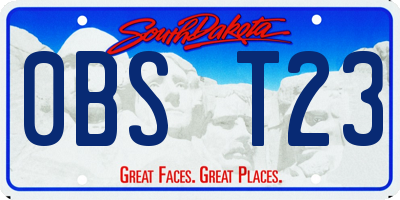 SD license plate 0BST23