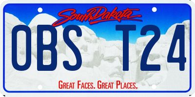 SD license plate 0BST24