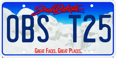 SD license plate 0BST25