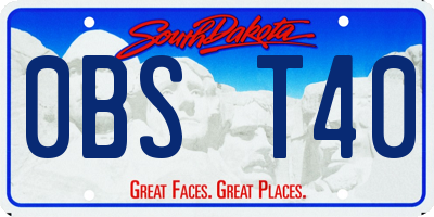 SD license plate 0BST40