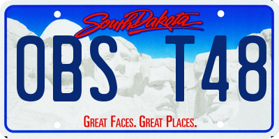 SD license plate 0BST48