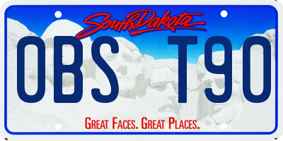 SD license plate 0BST90