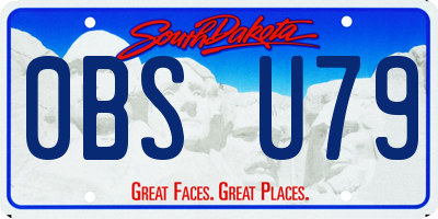 SD license plate 0BSU79