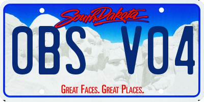 SD license plate 0BSV04