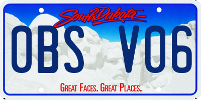 SD license plate 0BSV06