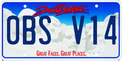 SD license plate 0BSV14