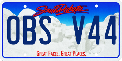 SD license plate 0BSV44