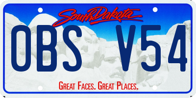 SD license plate 0BSV54