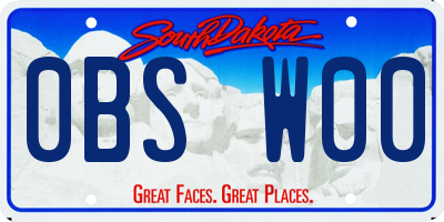SD license plate 0BSW00