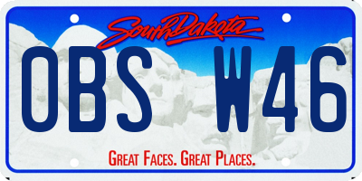 SD license plate 0BSW46