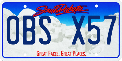 SD license plate 0BSX57