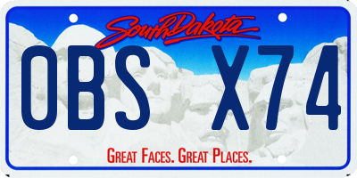 SD license plate 0BSX74