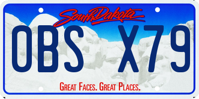 SD license plate 0BSX79