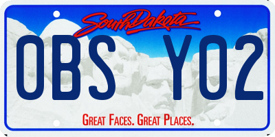 SD license plate 0BSY02