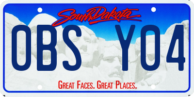 SD license plate 0BSY04