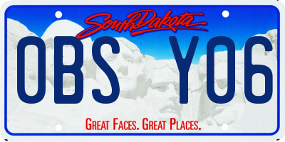 SD license plate 0BSY06