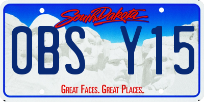 SD license plate 0BSY15