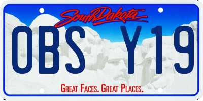 SD license plate 0BSY19