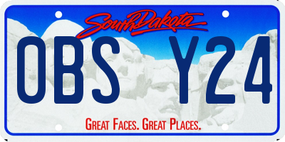 SD license plate 0BSY24