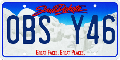 SD license plate 0BSY46