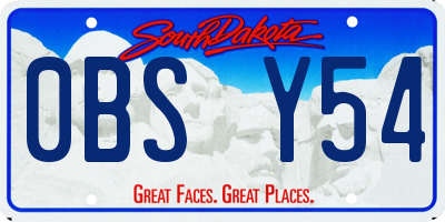 SD license plate 0BSY54